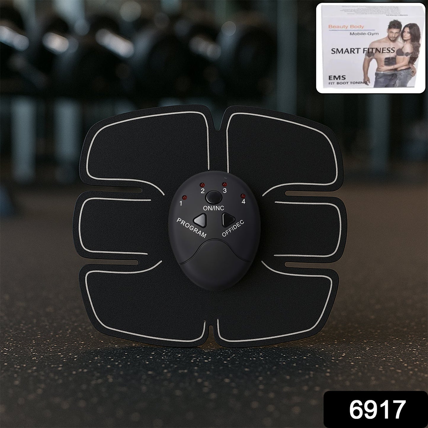 Wireless 6-Pack Abs Stimulator ��� Rechargeable Vibrating Muscle Exerciser & Body Massager for Abdominal Tr