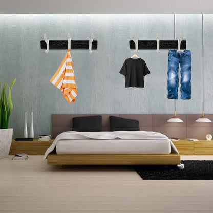 Wall Mounted Coat Hanger Rack ��� 6 Hooks for Clothes, Jackets